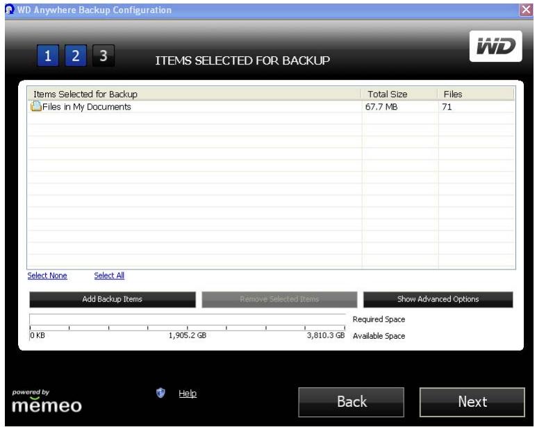 WESTERN DIGITAL WORLD EDITION - Sélection de vos propres éléments de sauvegarde - 3