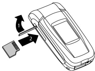 MITSUBISHI M430I - Comment insérer /extraire la carte miniSDTM - 1