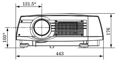 MITSUBISHI XL5950LU - Vues de l'appareil dans les trois dimensions (mm) - 7