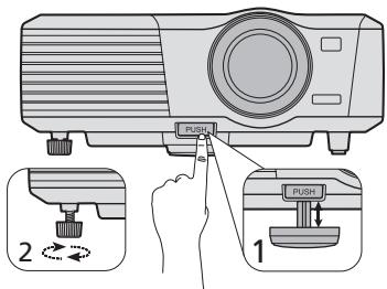 MITSUBISHI EX200 - Ajustement de l'angle de projection - 1