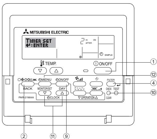MITSUBISHI PKFY-P-NKMU-E - Temporizador simple - 1