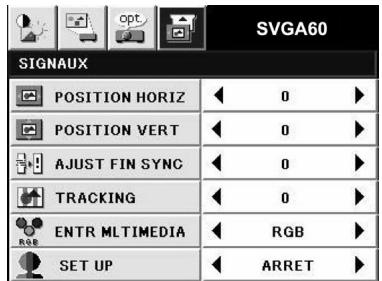 MITSUBISHI SD206U - Réglage de l'image à partir de l'ordinateur - 1
