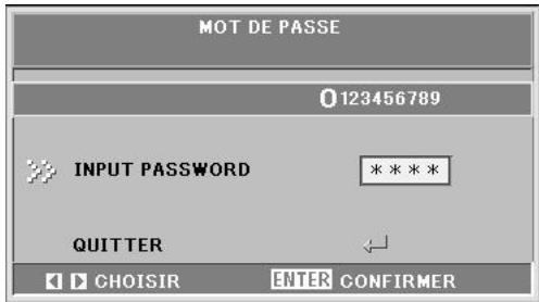 MITSUBISHI SD206U - Pour annuler la fonction de verrouillage par mot de salle : - 2