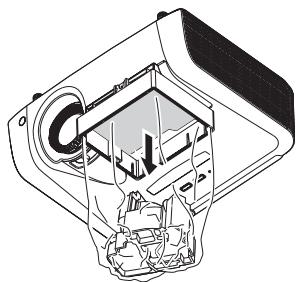 MITSUBISHI XD250 - Lorsque le projecteur est fixé au plafond : - 1