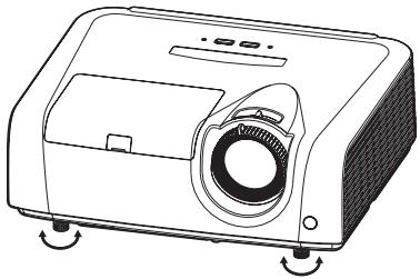 MITSUBISHI XD250 - Utilisation des pieds de réglage (avant) - 1