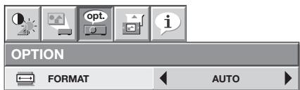 MITSUBISHI XL2550U - Avec le menu OPTION: - 1