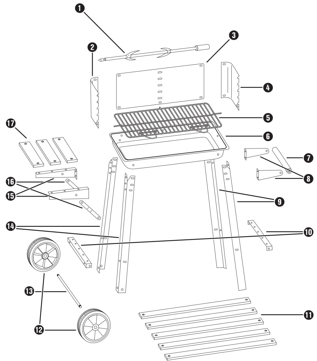 FLORABEST FGW 84 A1 TROLLEY BARBECUE - 1