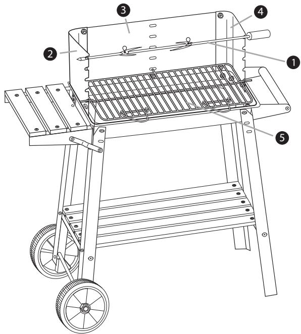 FLORABEST FGW 84 A1 TROLLEY BARBECUE - Stap 8 - 1