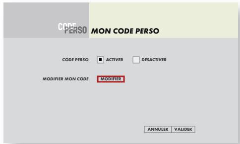 CANALSAT DECODEUR +LE CUBE - Créer/modifier votre code personnel - 2