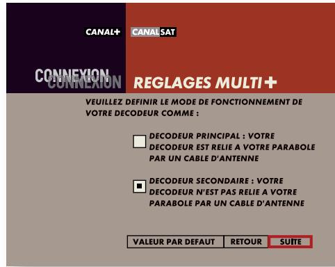 CANALSAT DECODEUR +LE CUBE - Étape 3 : Configuration du décodeur secondaire - 2
