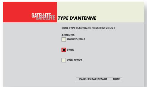 CANALSAT DECODEUR +LE CUBE - Cas A : antenne TWIN - 1