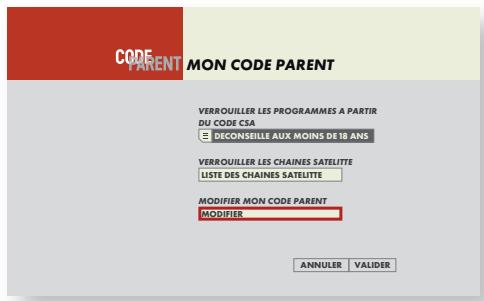 CANALSAT DECODEUR +LE CUBE - Créer/modifier votre code personnel - 1