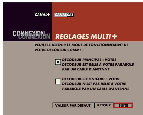 CANALSAT DECODEUR +LE CUBE - Étape 3 : Configuration du décodeur secondaire - 1