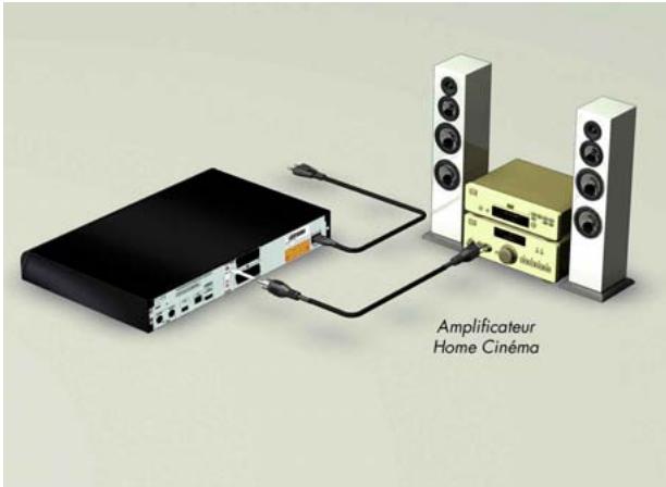 CANAL PLUS DECODEUR DUAL T - RACCORDEMENT A UN AMPLIFICATEUR HOME CINEMA - 1