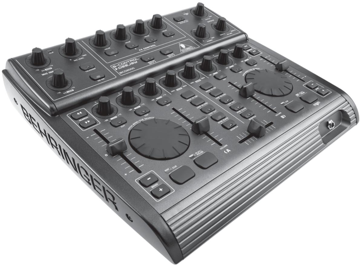 BEHRINGER BCD2000 - Manuel d'utilisation - 1