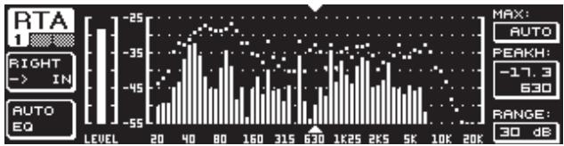 BEHRINGER DEQ2496 - Le menu RTA (Real-Time Analyzer) - 1