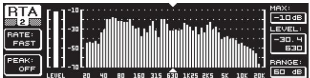 BEHRINGER DEQ2496 - Le menu RTA (Real-Time Analyzer) - 2