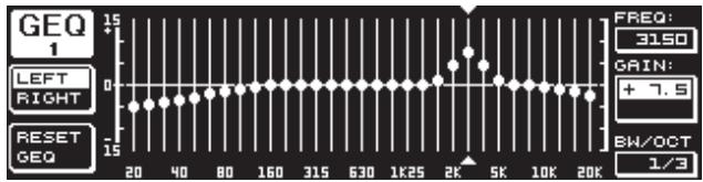 BEHRINGER DEQ2496 - Le menu GEQ - 1