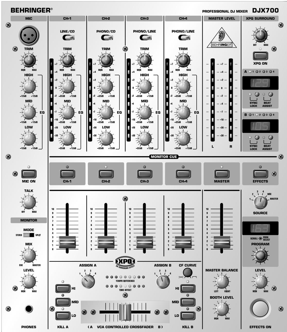 BEHRINGER DJX700 - Manuel d'utilisation - 1