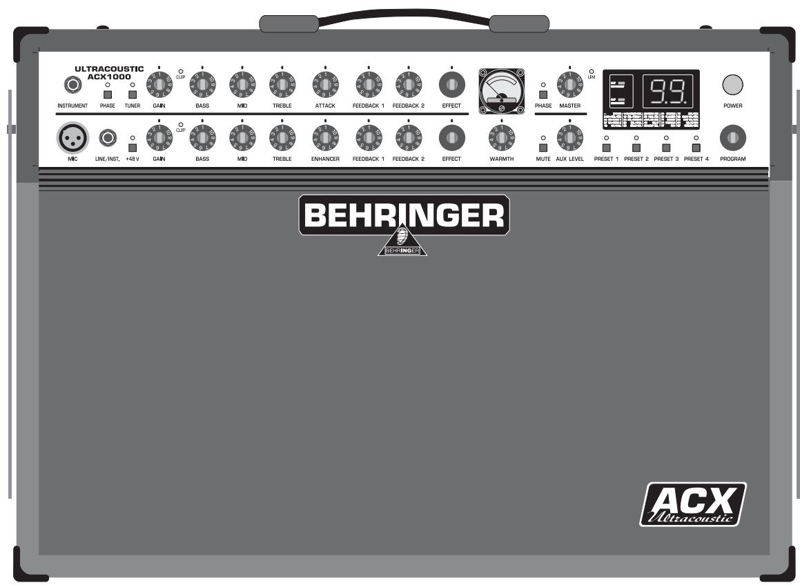 BEHRINGER ACX1000 - Notice d'utilisation - 1