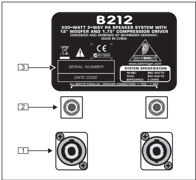 BEHRINGER B212 - CONNEXIONS - 1