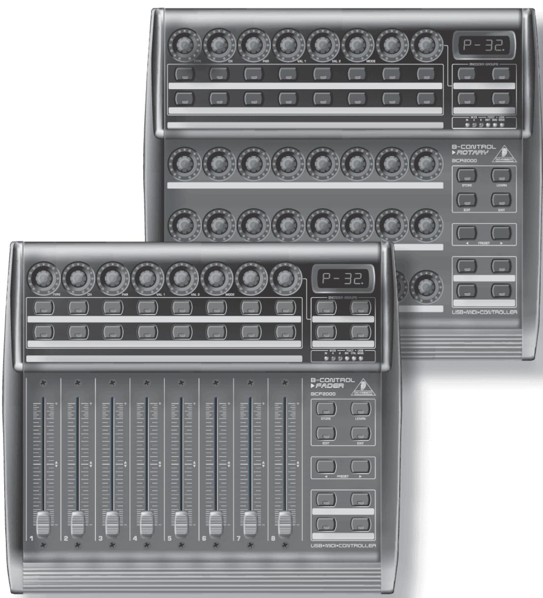 BEHRINGER BCF2000 - Manuel d'utilisation - 1