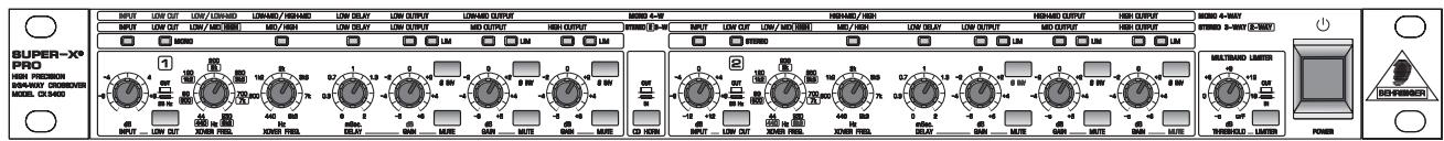 BEHRINGER CX3400 - Commandes et connexions - 2