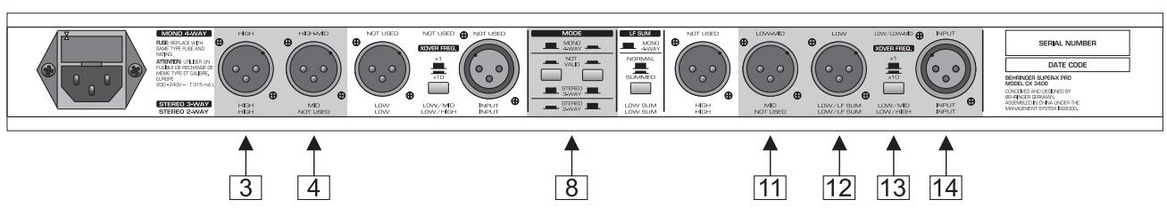 BEHRINGER CX3400 - Configuration mono 4 voies - 3