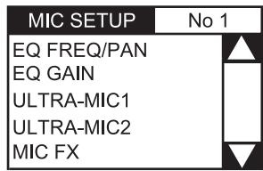 BEHRINGER DDM4000 - Menu mic setup - 1
