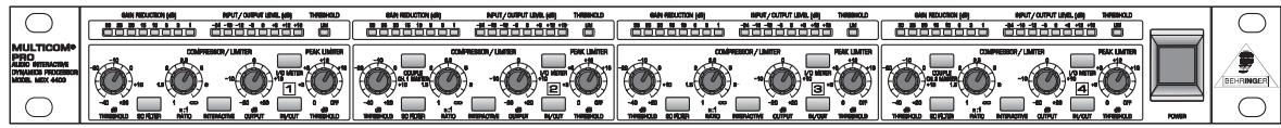 BEHRINGER MDX4400 - ÉLÉMENTS DE CONTROLE - 1