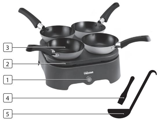TRISTAR BP-2988 MINI WOKS - ONDERDELENBESCHRIJVING - 1