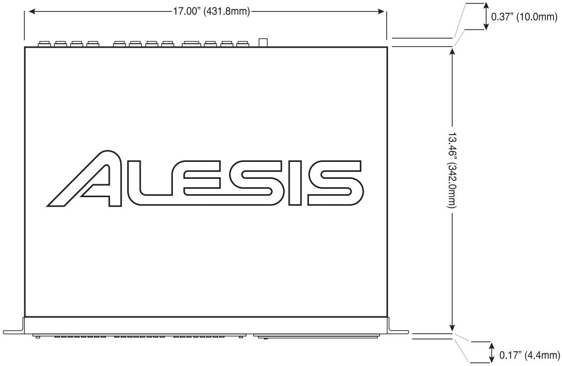 ALESIS HD24 - Dimensional drawing - 3