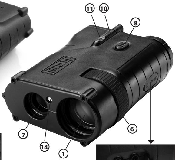 BUSHNELL 260333 - RIFERIMENTO DELLE PARTI E DEI CONTROLLI - 2