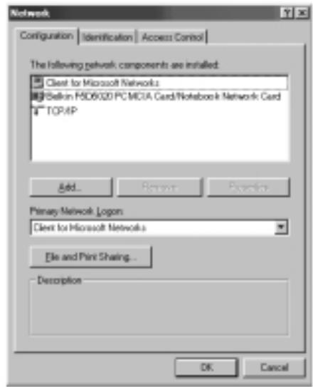 BELKIN F5D5020 - Configuration des logiciels réseau - 1