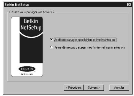 BELKIN F5D6050-C - Configuration de votre ordinateur Windows 98/Me à l'aide de l'utilitaire Belkin NetSetup - 1