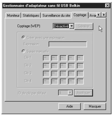 BELKIN F5D6050-C - Onglet Cryptage - 1