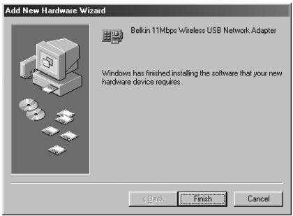 BELKIN F5D6050-C - Installation Windows 98/Me - 3