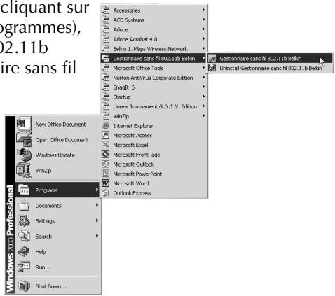 BELKIN F5D6130 - Installation du logiciel de gestion de point d'accès sans fil - 3