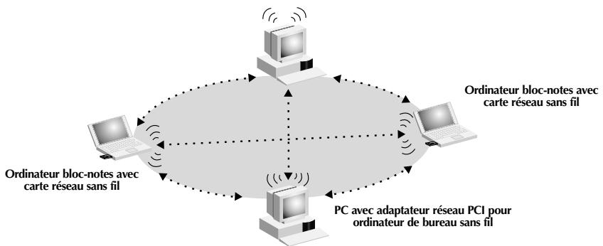 BELKIN F5D6130-C - Réseau Ad-Hoc (égal à égal) - 1