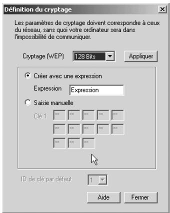 BELKIN F5D6130-C - Activation du cryptage 128 bits - 1