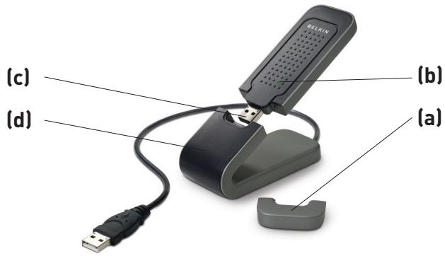 BELKIN ADAPTATEUR USB SANS FIL G+ MIMO #F5D9050FR - Technische Daten - 1