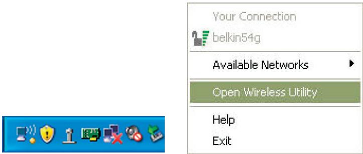 BELKIN ADAPTATEUR USB SANS FIL G+ MIMO #F5D9050FR - Come acceder e al programma di utilità di rete dal desktop di Windows - 1