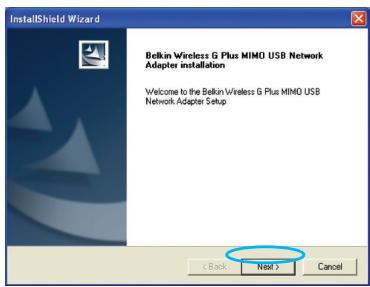 BELKIN ADAPTATEUR USB SANS FIL G+ MIMO #F5D9050FR - LET OP: Installee eerst de software voordat u de adapter aansluit. - 2