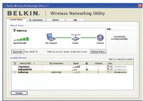 BELKIN ADAPTATEUR USB SANS FIL G+ MIMO #F5D9050FR - Come usare il programma di utilità di rete wireless - 3