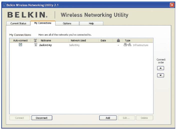 BELKIN ADAPTATEUR USB SANS FIL G+ MIMO #F5D9050FR - Impostazione dei profili di rete wireless - 1