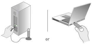 BELKIN F5D6051 - Étape 2 : Insérez l'adaptateur dans l'ordinateur. - 1