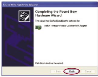 BELKIN F5D6051 - Étape 3: Laissez Windows terminer l'installation de l'adaptateur - 3