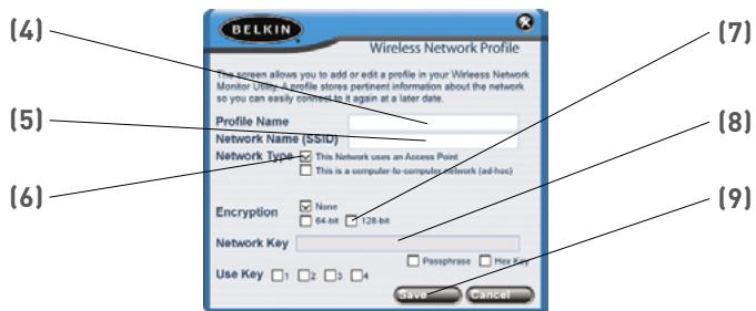 BELKIN F5D6051 - Création et Utilisation d'un profil - 3