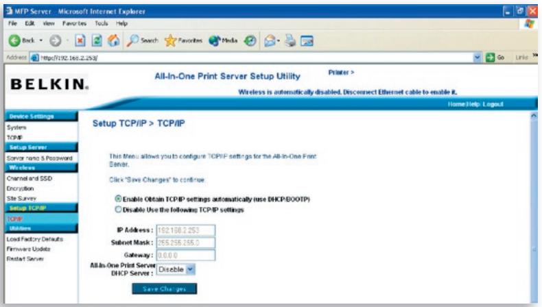 BELKIN SERVEUR D'IMPRESSION TOUT-EN-UN SANS FIL G #F1UP0002FR - TCP/IP - 1