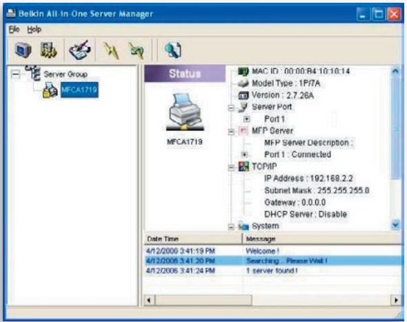 BELKIN SERVEUR D'IMPRESSION TOUT-EN-UN SANS FIL G #F1UP0002FR - Recherche de serveurs d'impression - 1